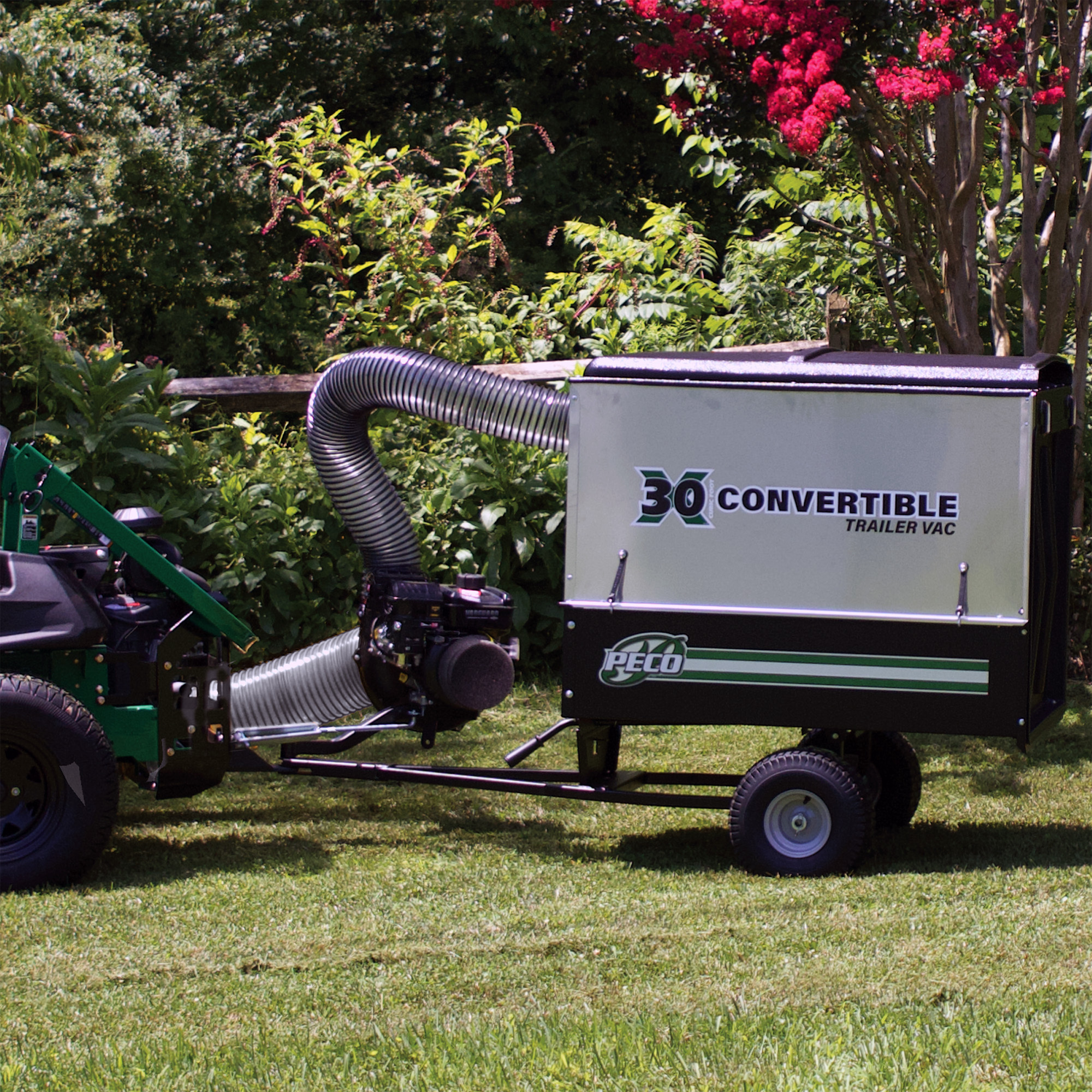 PECO, X30 Convertible Trailer Vac, Small Universal Boot, Working Width 42 in, Engine Brand Briggs & Stratton, Engine Displacement 203 cc, Model# 7930S